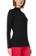 Load image into Gallery viewer, Melanie mock neck rolled hem long Sleeve Sweater
