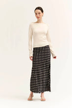 Load image into Gallery viewer, Molly Polka Dot long Skirt (black or brown)
