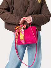 Load image into Gallery viewer, Danny Mini Faux Suede Purse in Magenta
