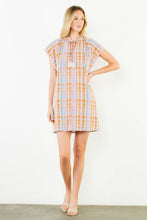 Load image into Gallery viewer, Heather Short Sleeve Plaid Khaki Dress
