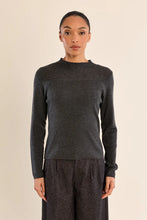 Load image into Gallery viewer, Sloan Long Sleeve Dark gray Light Sweater
