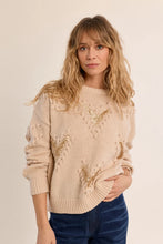 Load image into Gallery viewer, Violet Sweater with Gold Details
