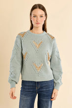 Load image into Gallery viewer, Violet Sweater with Gold Details
