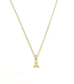 Tiny Initial Gold Necklace