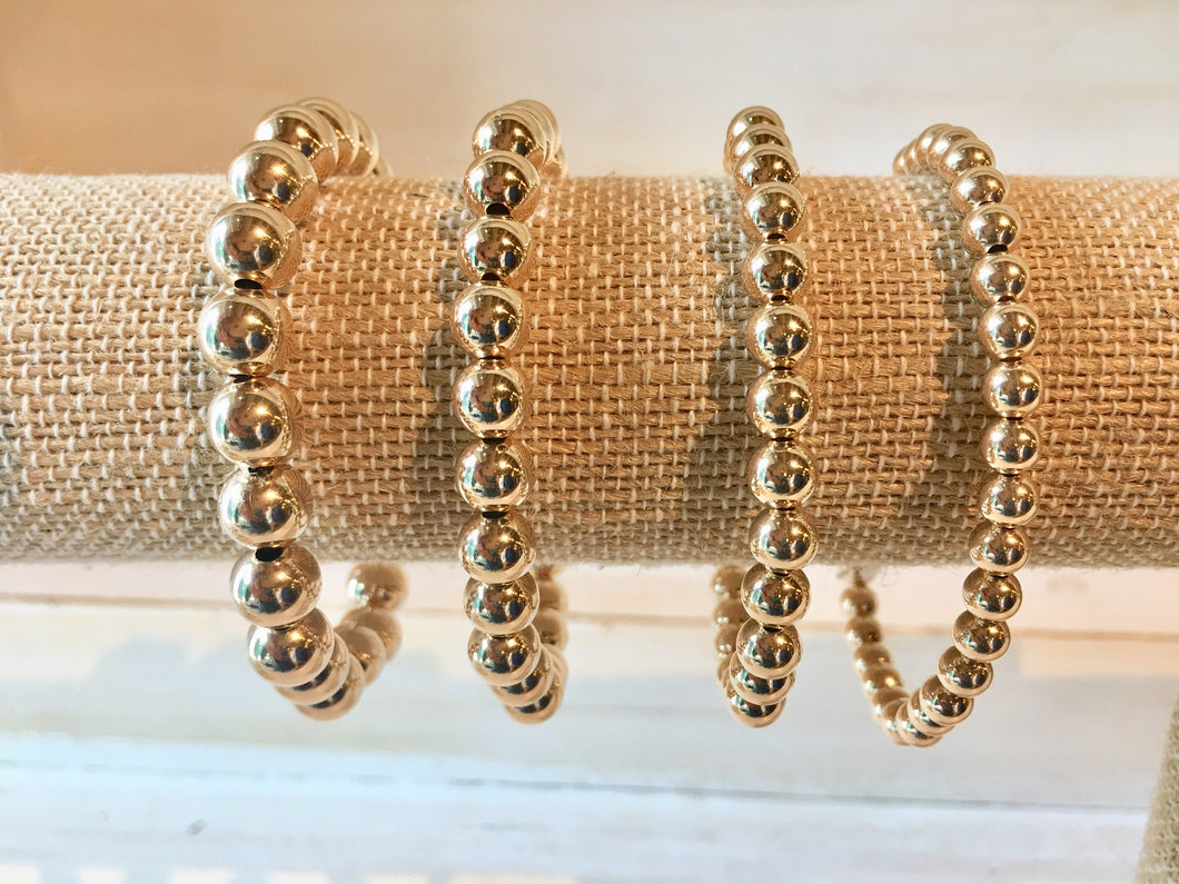 The Scott Bracelet Gold Filled Beaded Stretch Bracelet - Various Sizes