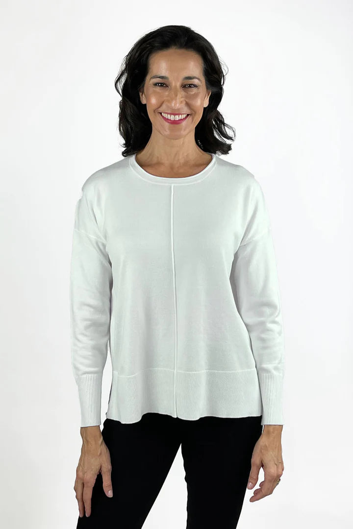 Ariana Roll Neck Lightweight Sweater with Front Seam Detail