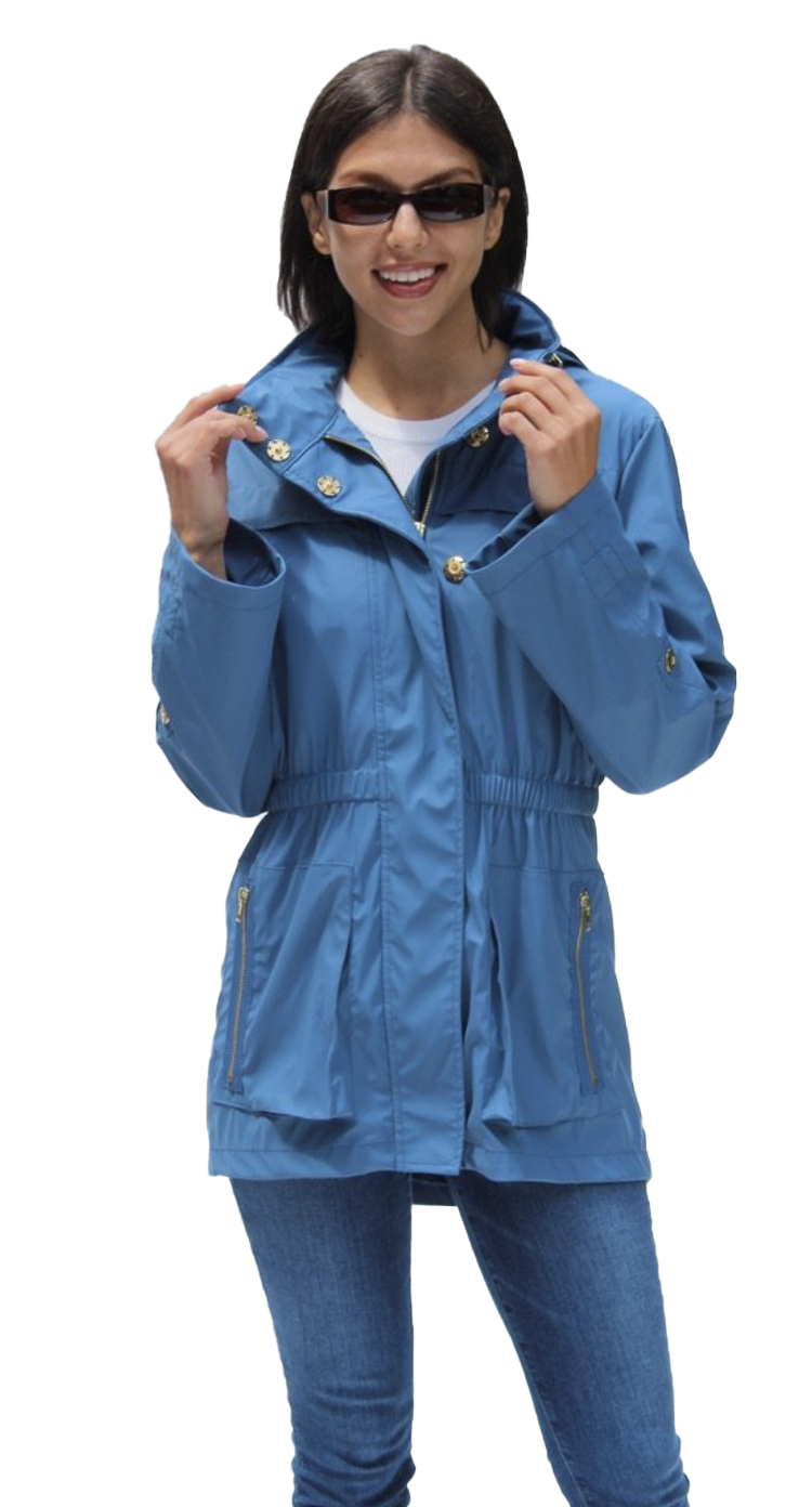 Ciao Milano Anna Waterproof Jacket (Tess Style) Periwinkle