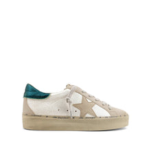 Load image into Gallery viewer, Petula Beige Star Sneaker with Teal Heel Trim
