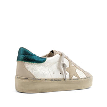 Load image into Gallery viewer, Petula Beige Star Sneaker with Teal Heel Trim
