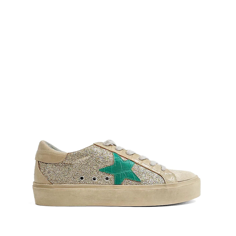 Pixie Gold with Green Star Sneaker