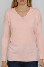 Load image into Gallery viewer, V-neck Boyfriend Knit Sweater in Various Colors
