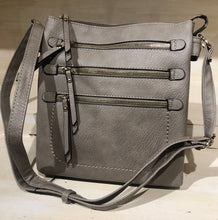Load image into Gallery viewer, Taupe 3 Zipper Crossbody (concealed Hand gun bag)
