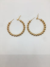 Load image into Gallery viewer, The Sam Earrings - Beaded Hoop Earrings in Gold or Silver
