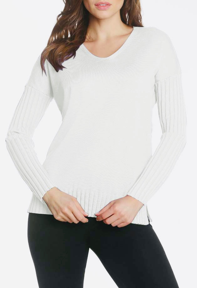 V-neck Boyfriend Knit Sweater in Various Colors