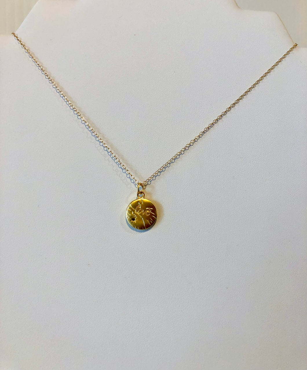 Love Medallion Gold Necklace