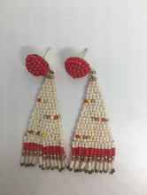 Load image into Gallery viewer, Triangle Beaded Fringe Earrings
