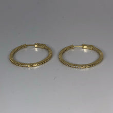 Load image into Gallery viewer, The Ella 1” medium Round CZ hoop Earring
